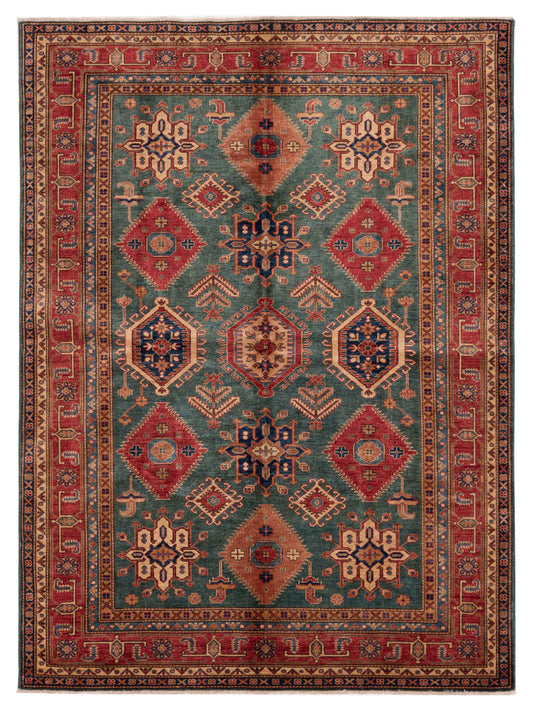 Nomad Kars 124137 Green Tribal Hand Knotted Rug