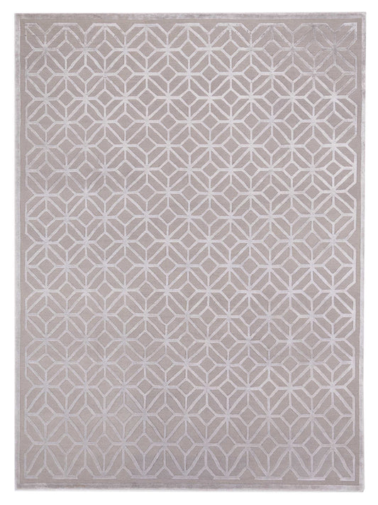 Siena Tibetino 124233 Silver Contemporary Hand Knotted Rug