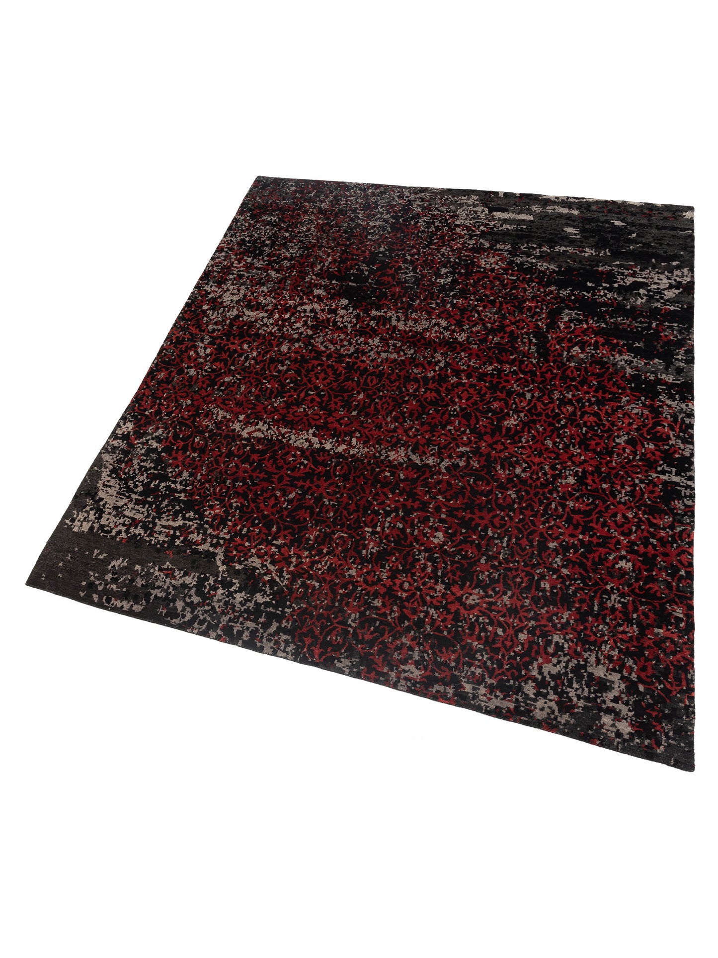 Siena Tibetino 124309 Charcoal  Contemporary Hand Knotted Rug