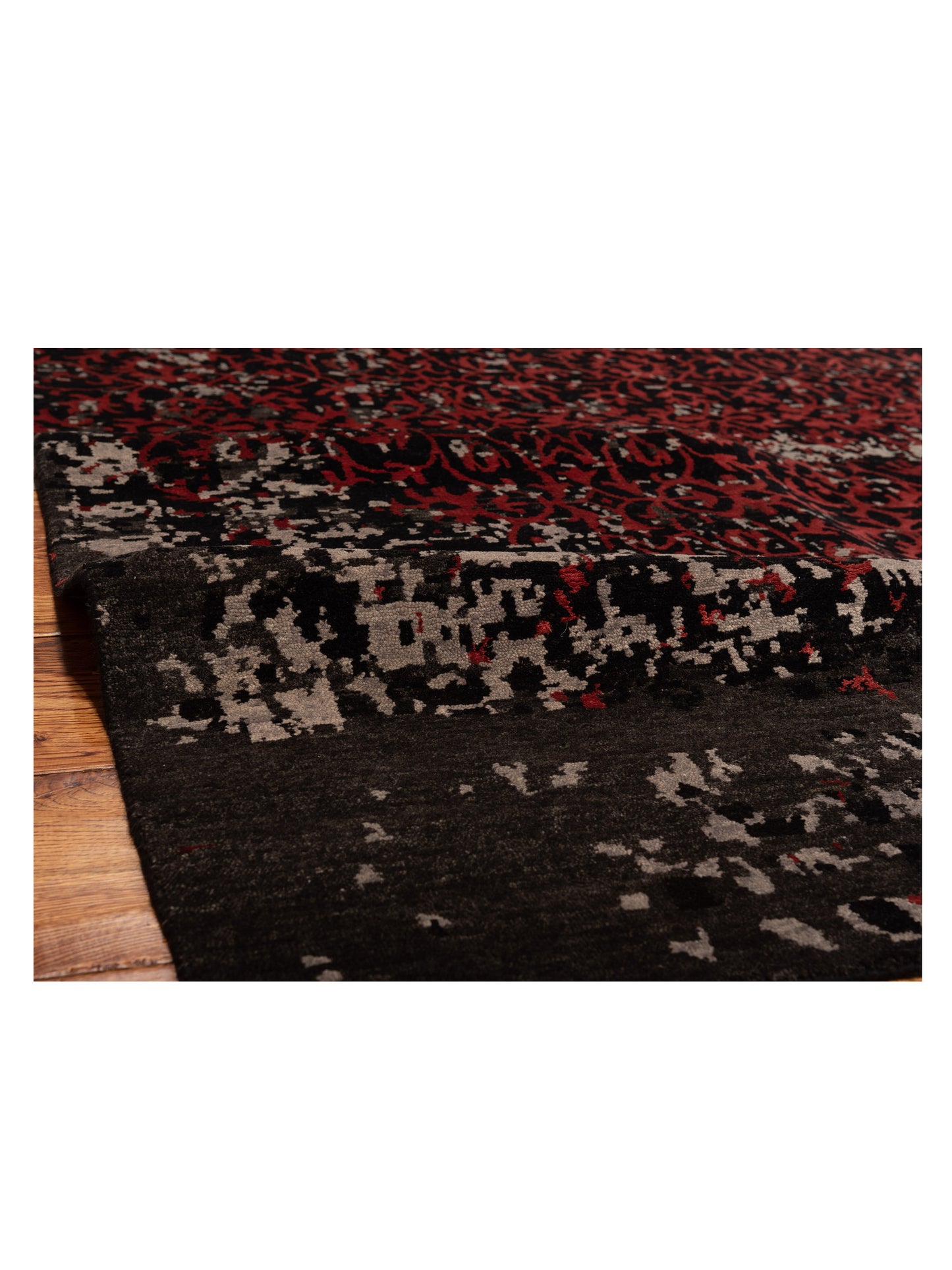 Siena Tibetino 124309 Charcoal  Contemporary Hand Knotted Rug