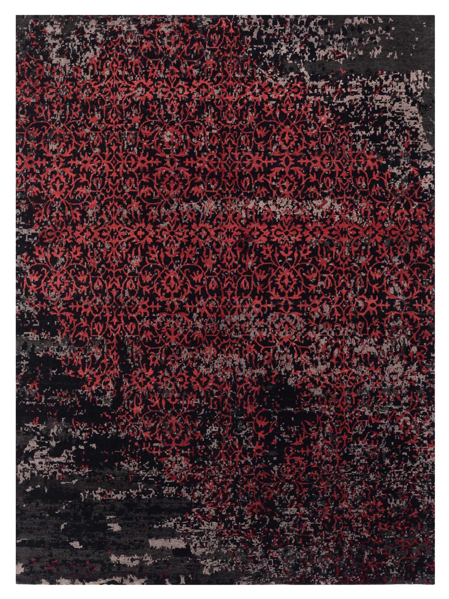 Siena Tibetino 124309 Charcoal Contemporary Hand Knotted Rug