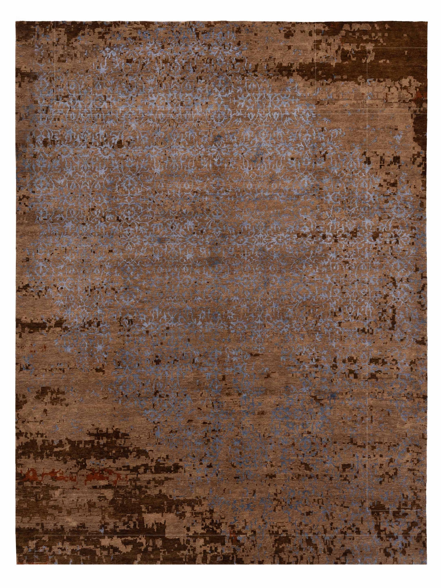 Siena Tibetino 124311 Brown Contemporary Hand Knotted Rug