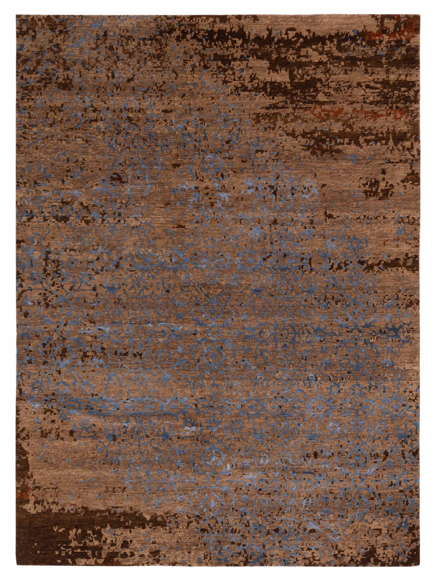 Siena Tibetino 124327 Brown Contemporary Hand Knotted Rug