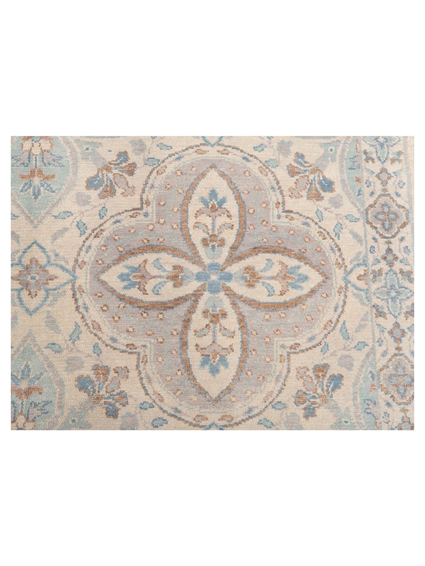 Rajpur Andalusia 124335 Ivory Blue Transitional Hand Knotted Rug