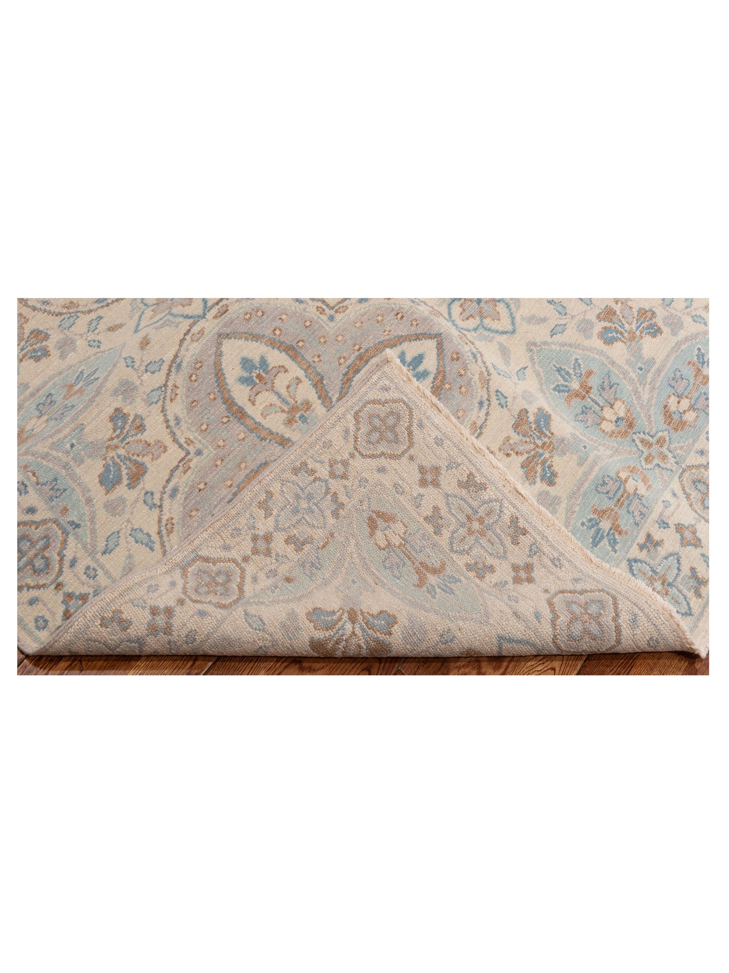 Rajpur Andalusia 124335 Ivory Blue Transitional Hand Knotted Rug