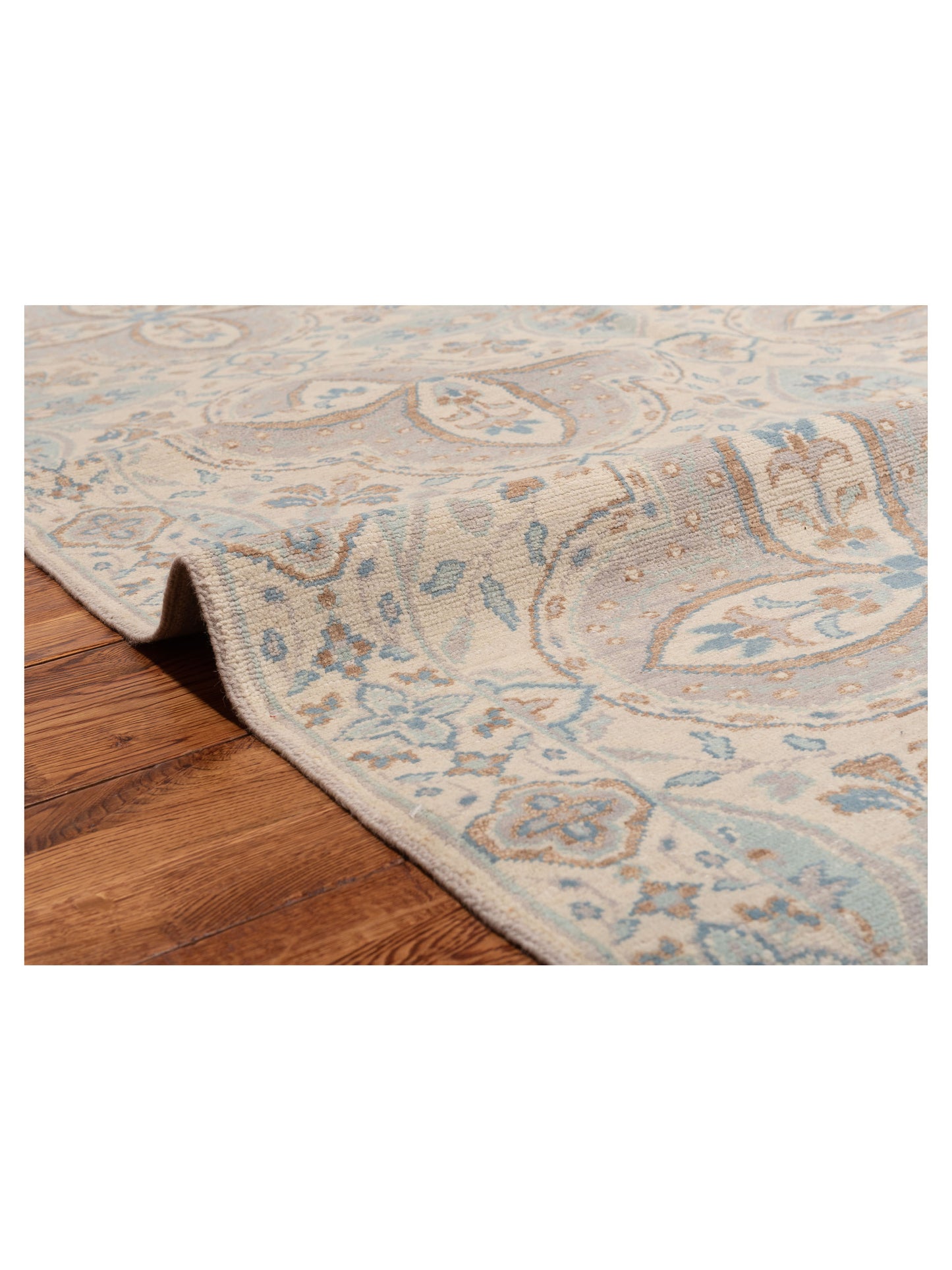 Rajpur Andalusia 124335 Ivory Blue Transitional Hand Knotted Rug