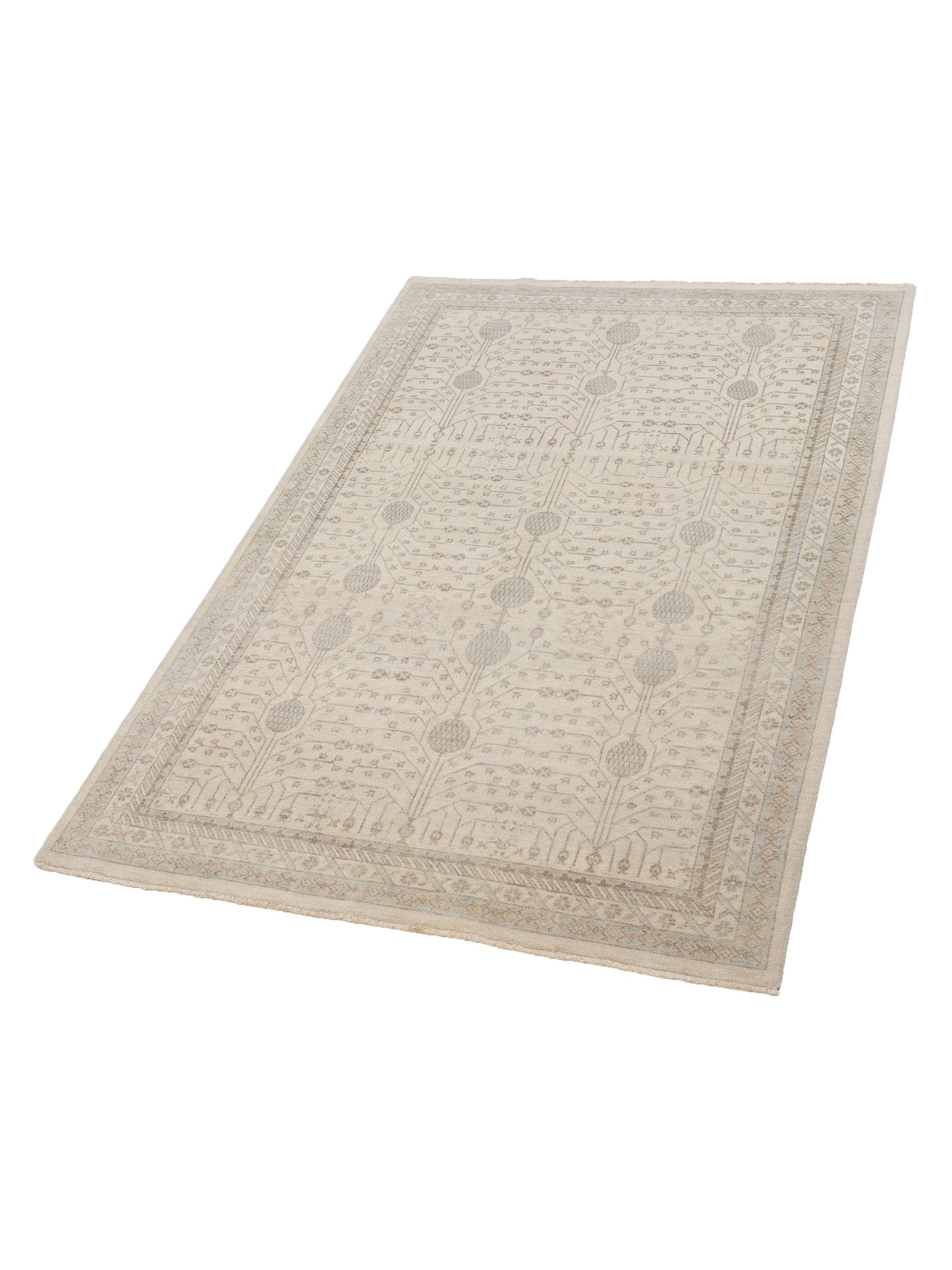 Rajpur Stella 124381 Ivory Ivory Transitional Hand Knotted Rug