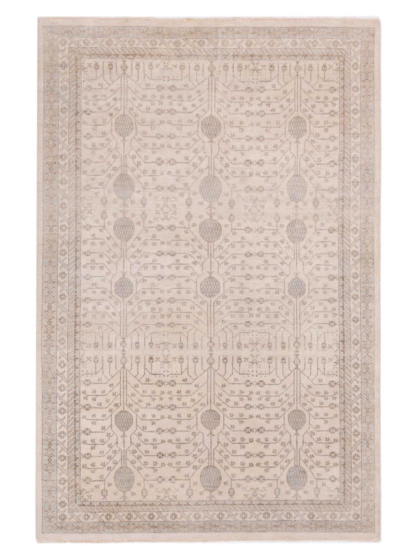 Rajpur Stella 124381 Ivory Transitional Hand Knotted Rug