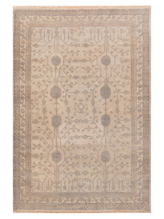 Rajpur Stella 124387 Ivory Transitional Hand Knotted Rug