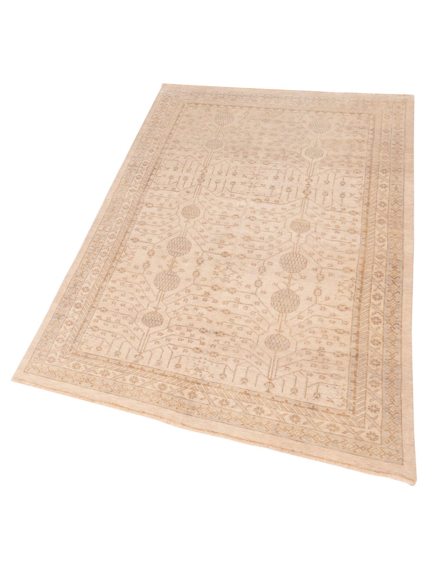 Rajpur Stella 124388 Ivory Cream Transitional Hand Knotted Rug