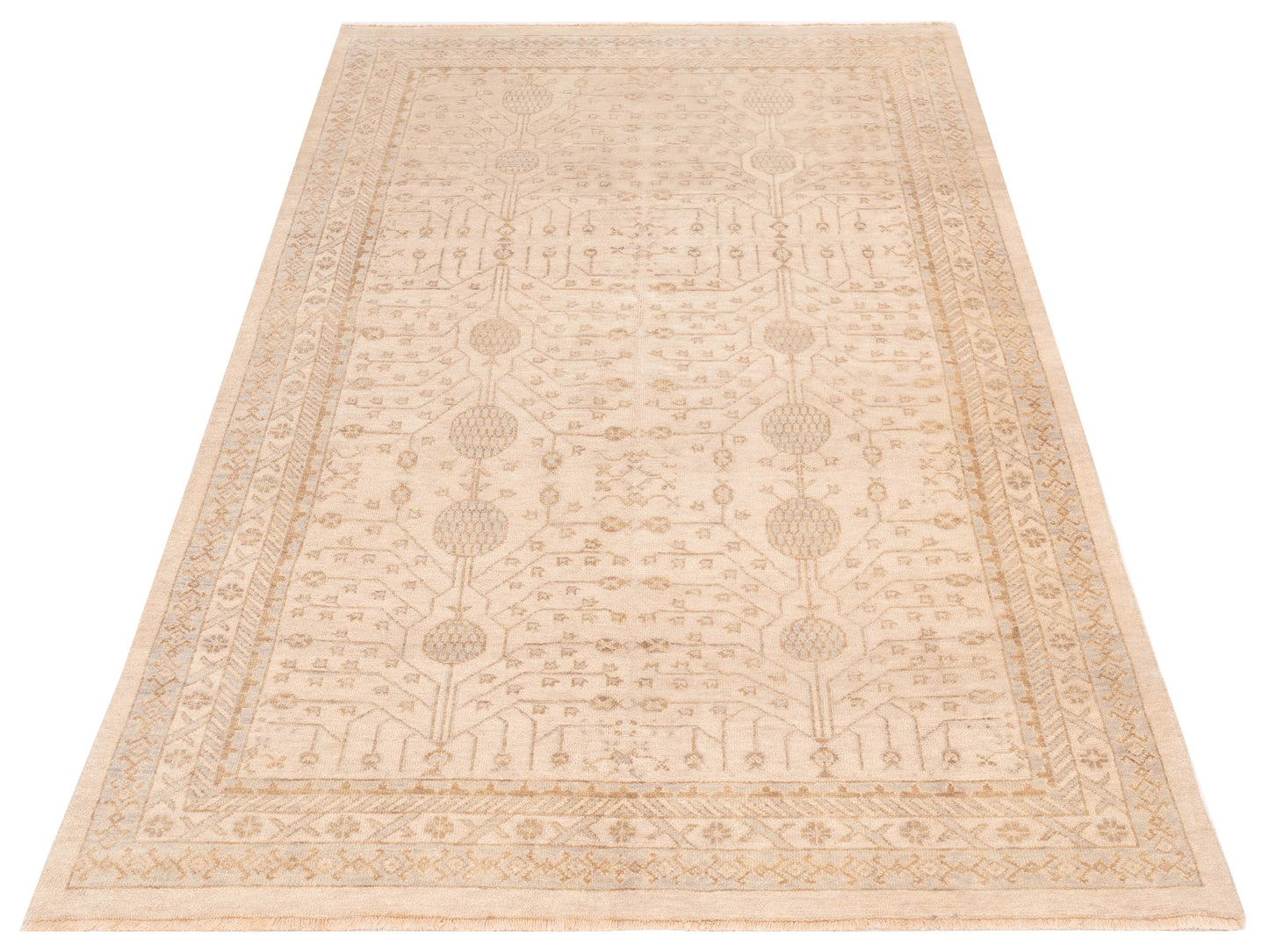 Rajpur Stella 124388 Ivory Cream Transitional Hand Knotted Rug