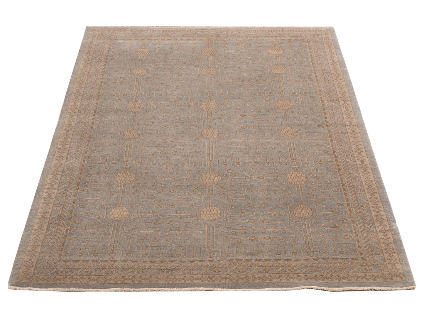 Rajpur Oushak Shah 124397 Gray  Traditional Hand Knotted Rug