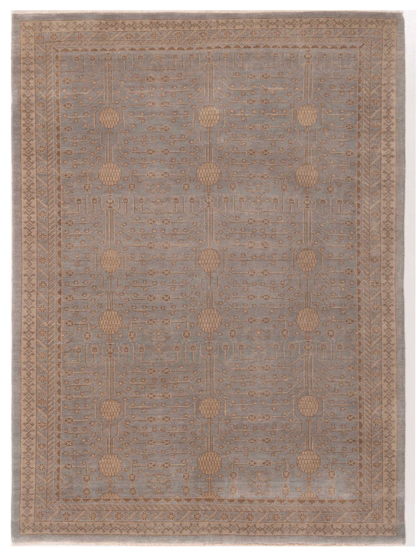 Rajpur Oushak Shah 124397 Gray Traditional Hand Knotted Rug