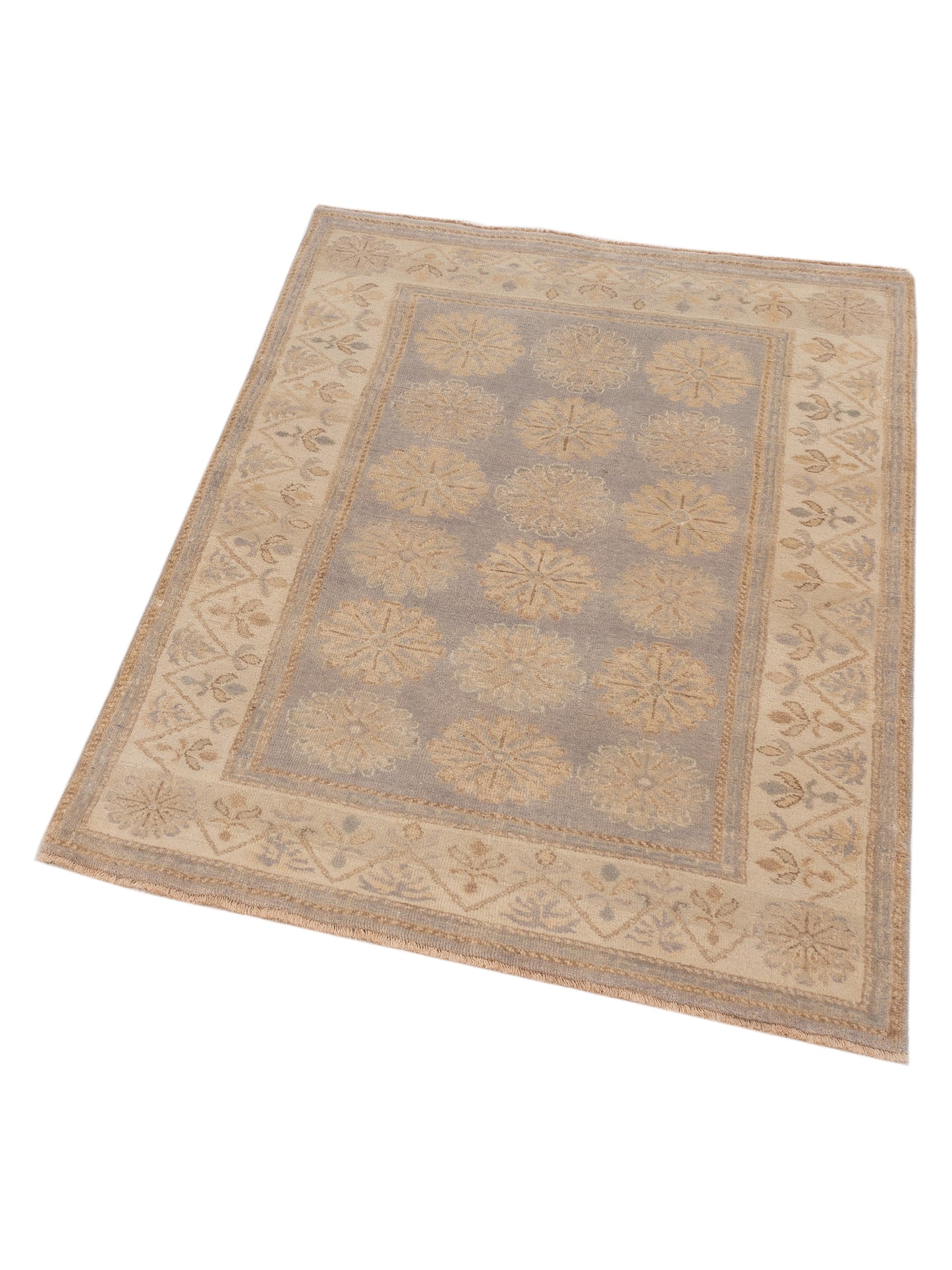 Rajpur Stella 124400 Gray Ivory Transitional Hand Knotted Rug