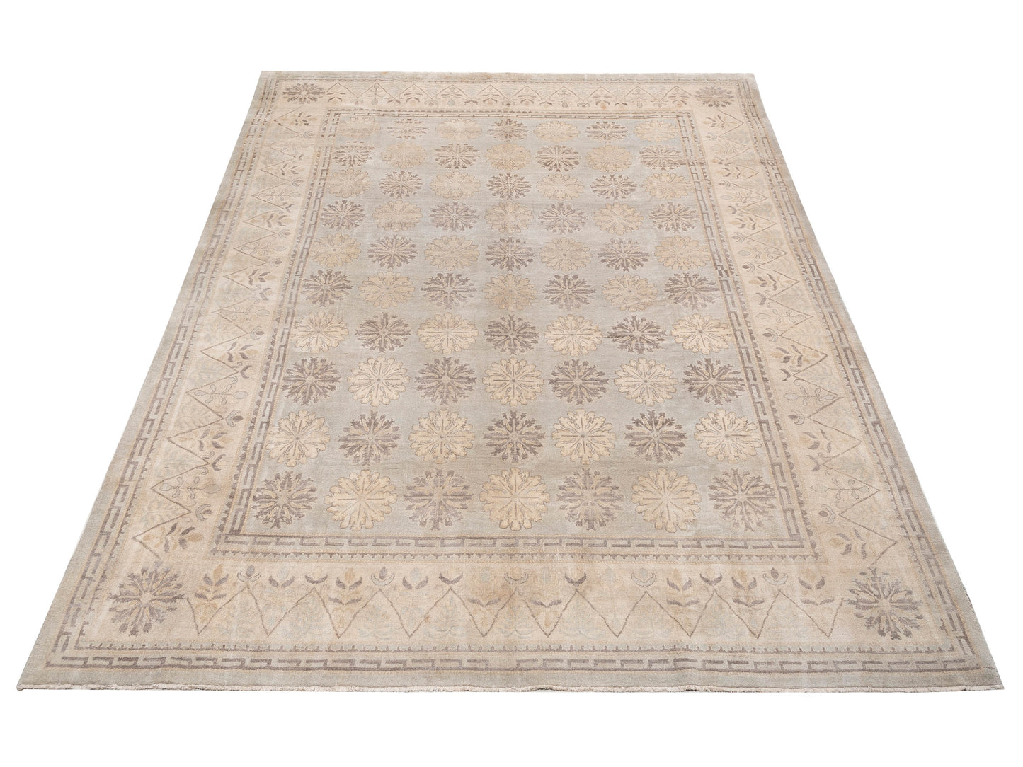 Rajpur Stella 124402 Silver Ivory Transitional Hand Knotted Rug