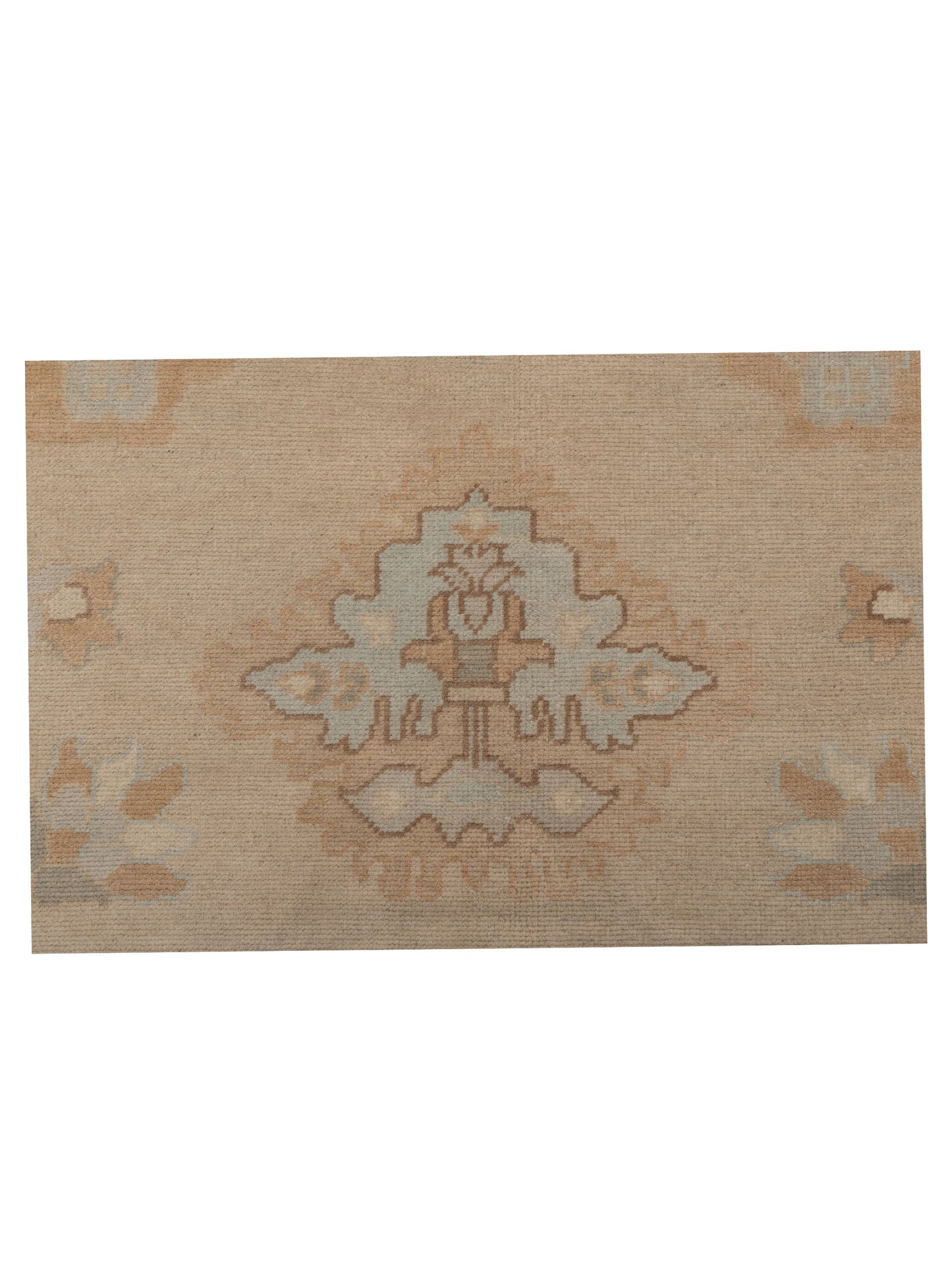 Rajpur Oushak Shah 124404 Cream Light Blue Traditional Hand Knotted Rug