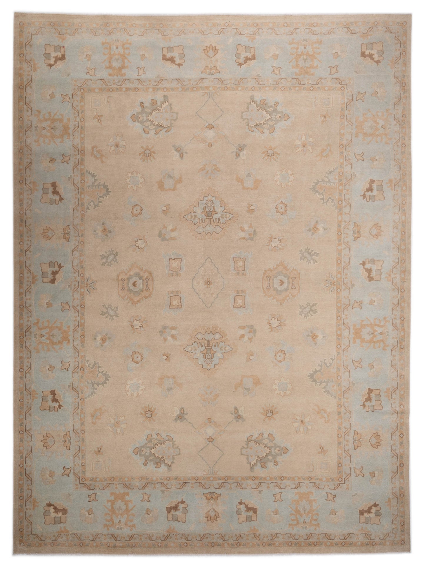 Rajpur Oushak Shah 124404 Cream Traditional Hand Knotted Rug