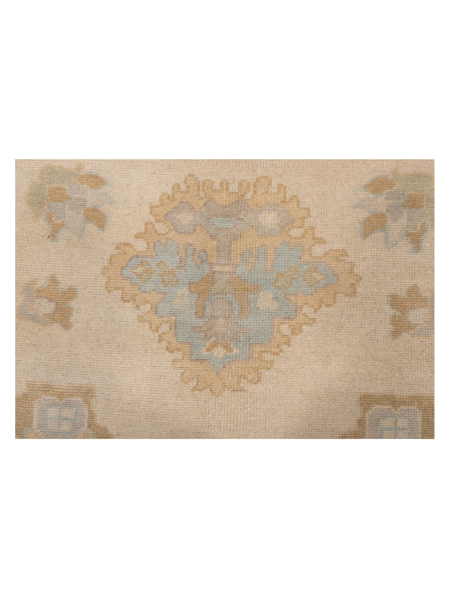 Rajpur Oushak Shah 124408 Beige Blue Traditional Hand Knotted Rug