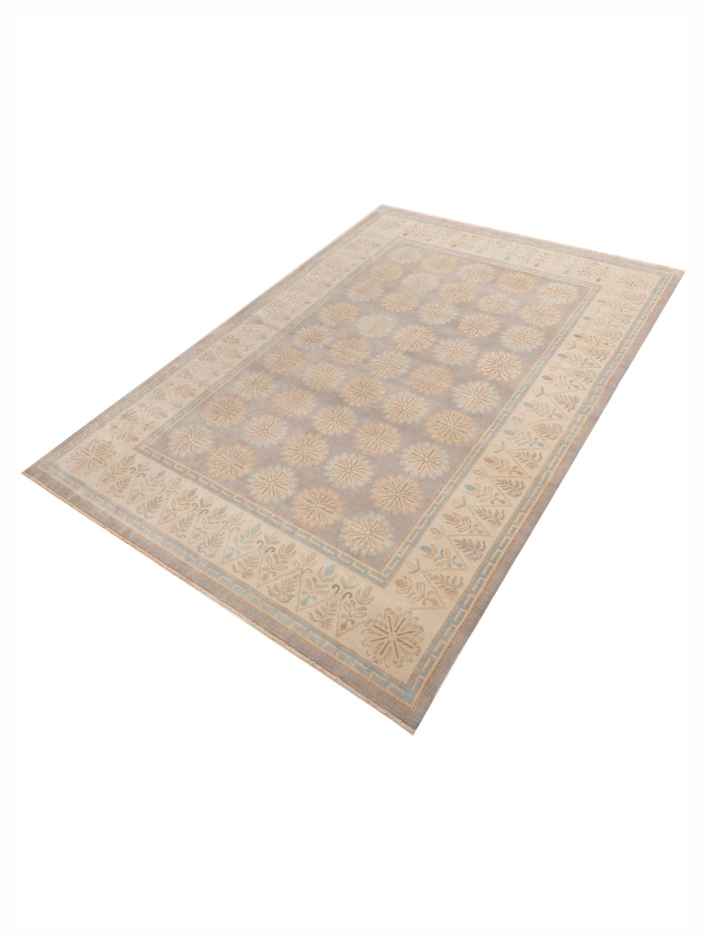 Rajpur Stella 124409 Gray Ivory Transitional Hand Knotted Rug