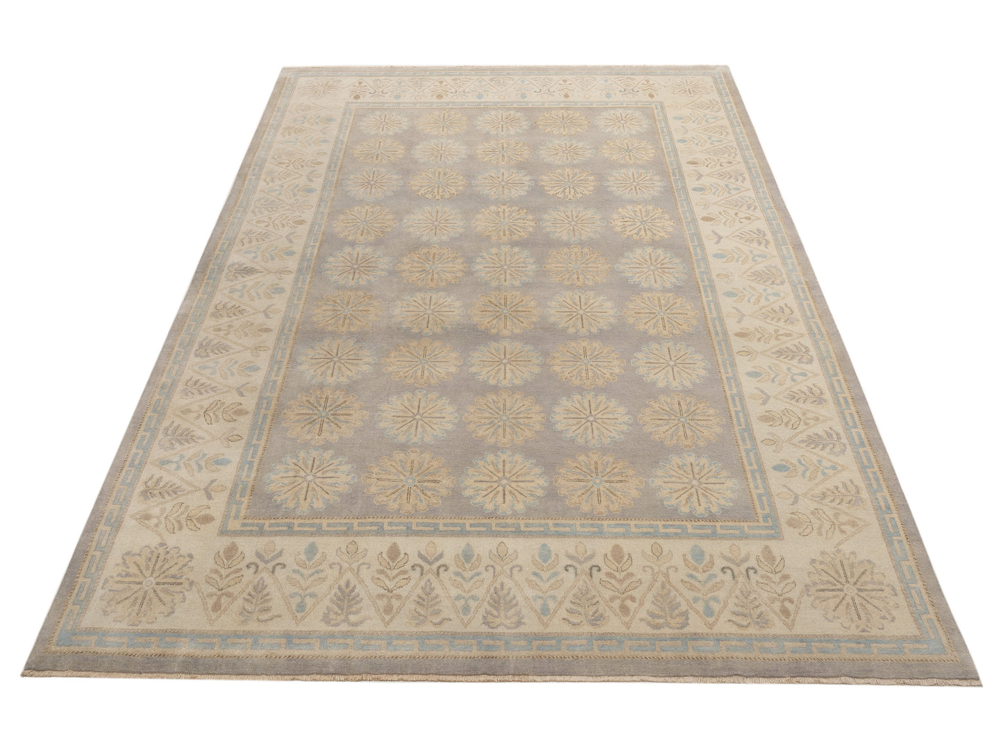 Rajpur Stella 124409 Gray Ivory Transitional Hand Knotted Rug