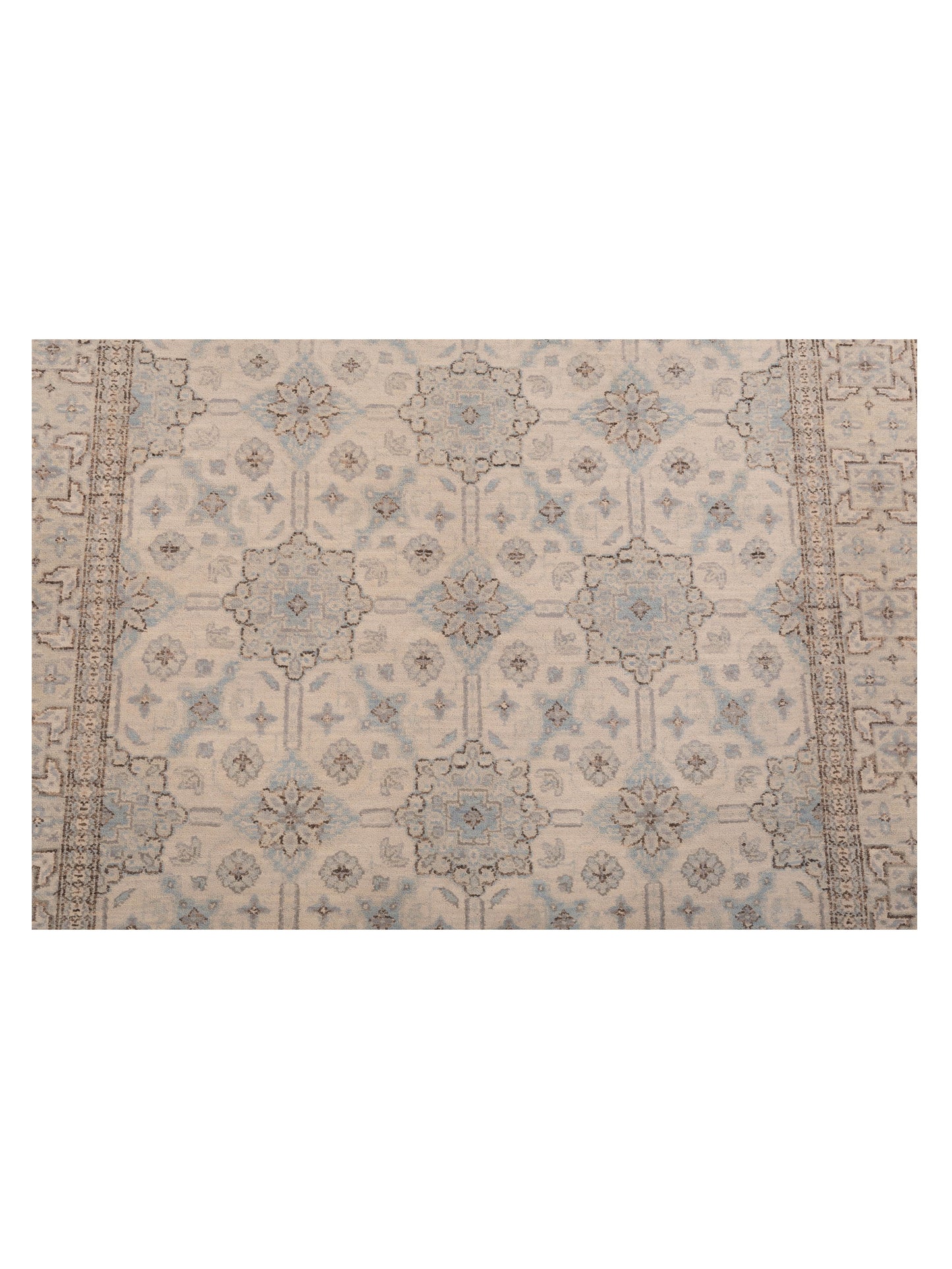 Nomad Laila 125081 Ivory Beige Transitional Hand Knotted Rug