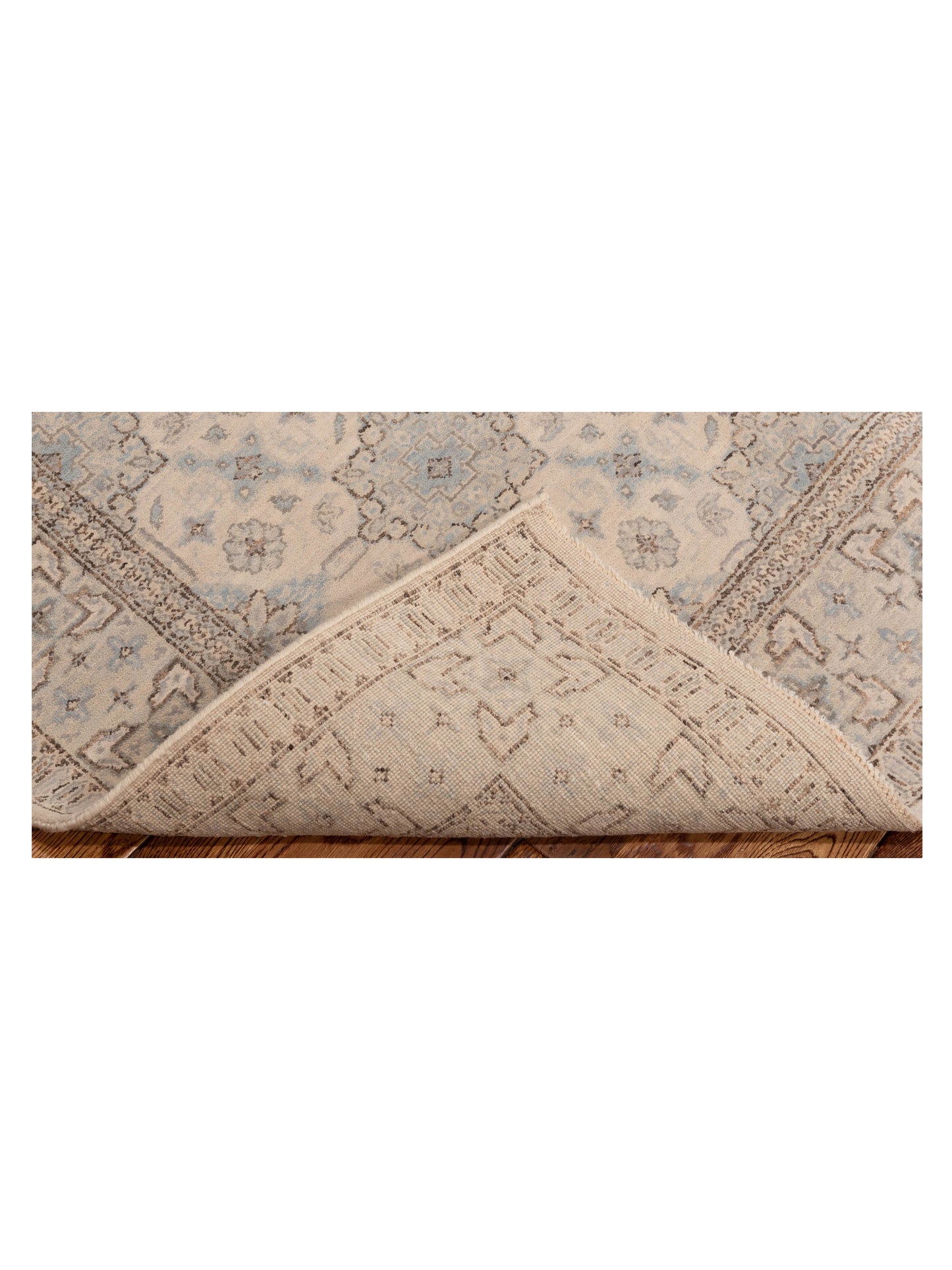 Nomad Laila 125081 Ivory Beige Transitional Hand Knotted Rug