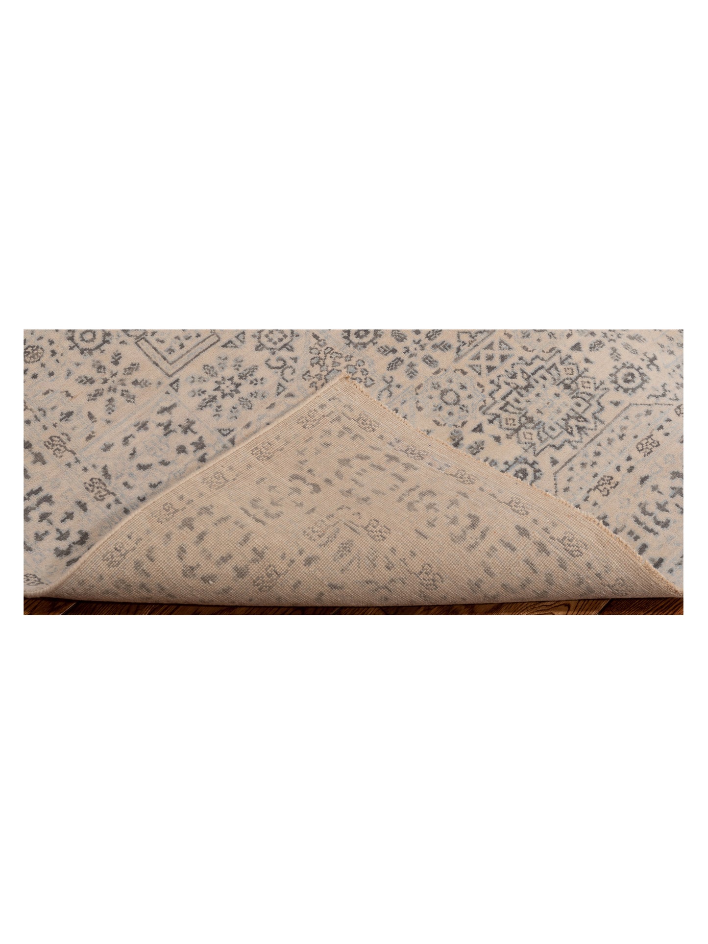 Nomad Laila 125088 Ivory Ivory Transitional Hand Knotted Rug - 4x6