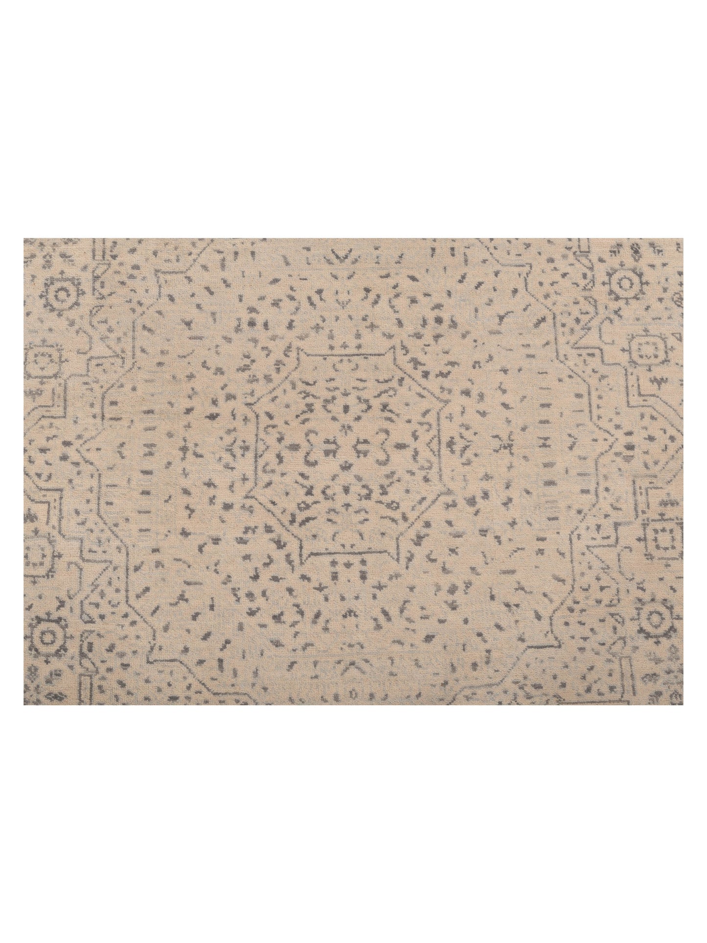 Nomad Laila 125090 Ivory Ivory Transitional Hand Knotted Rug