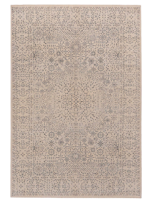 Nomad Laila 125091 Ivory Gray Traditional Hand Knotted Rug