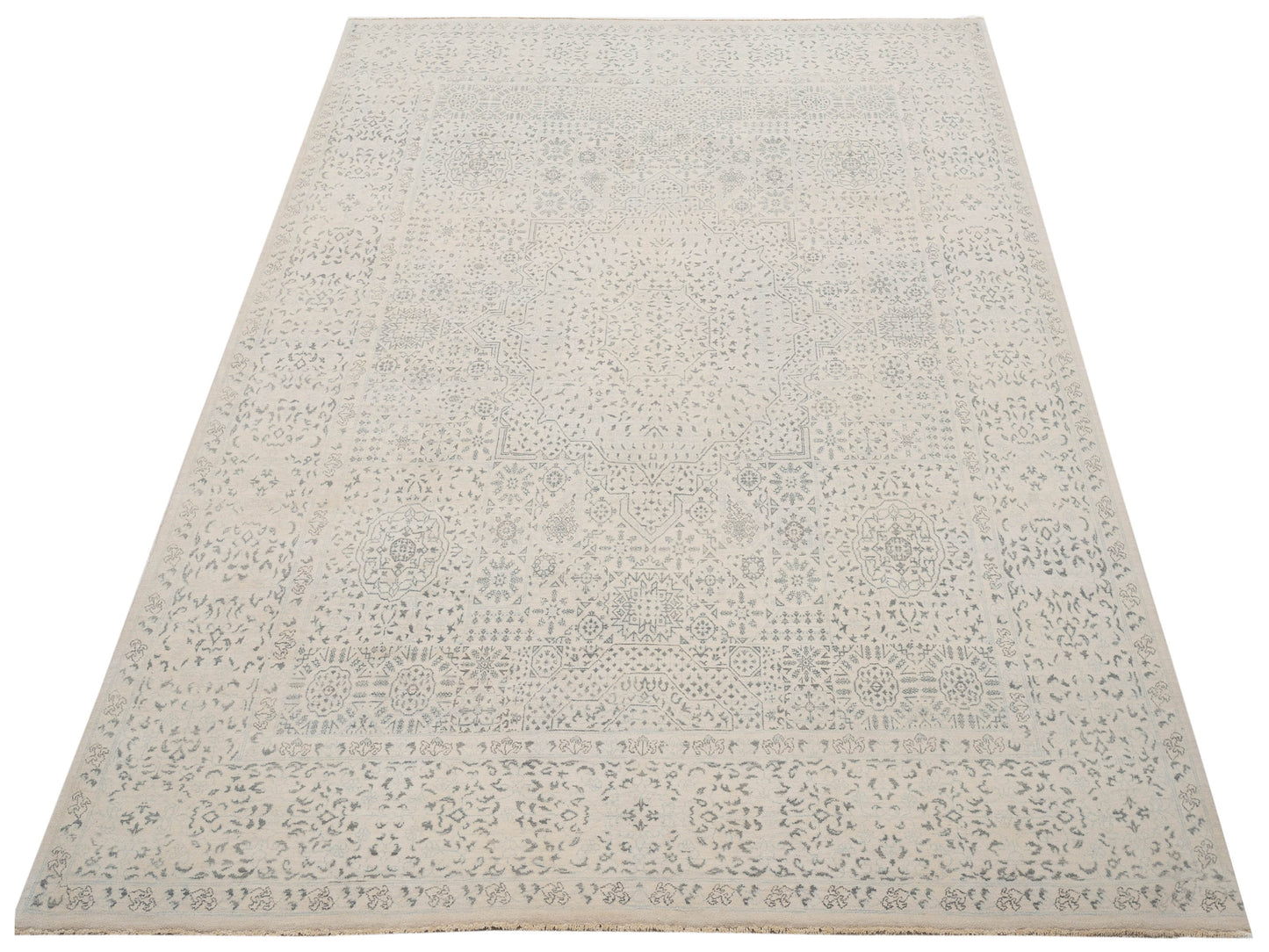 Nomad Laila 125096 Ivory Ivory Transitional Hand Knotted Rug