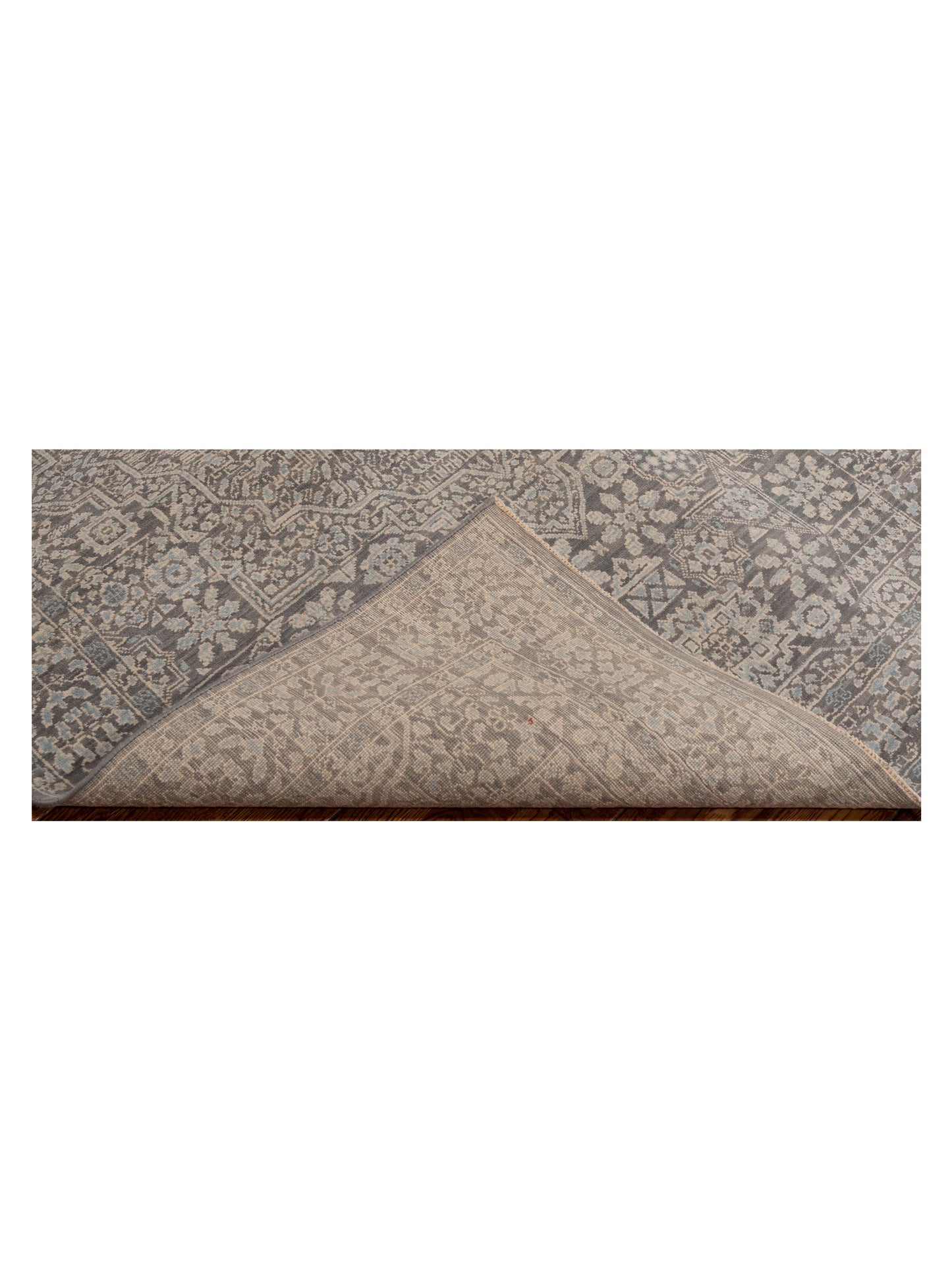 Nomad Laila 125098 Gray Gray Transitional Hand Knotted Rug