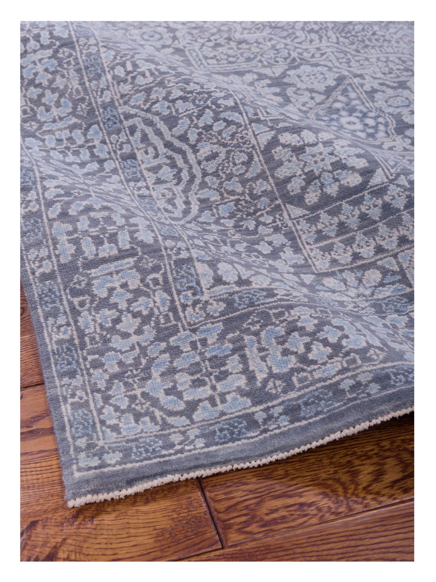 Nomad Laila 125098 Gray Gray Transitional Hand Knotted Rug