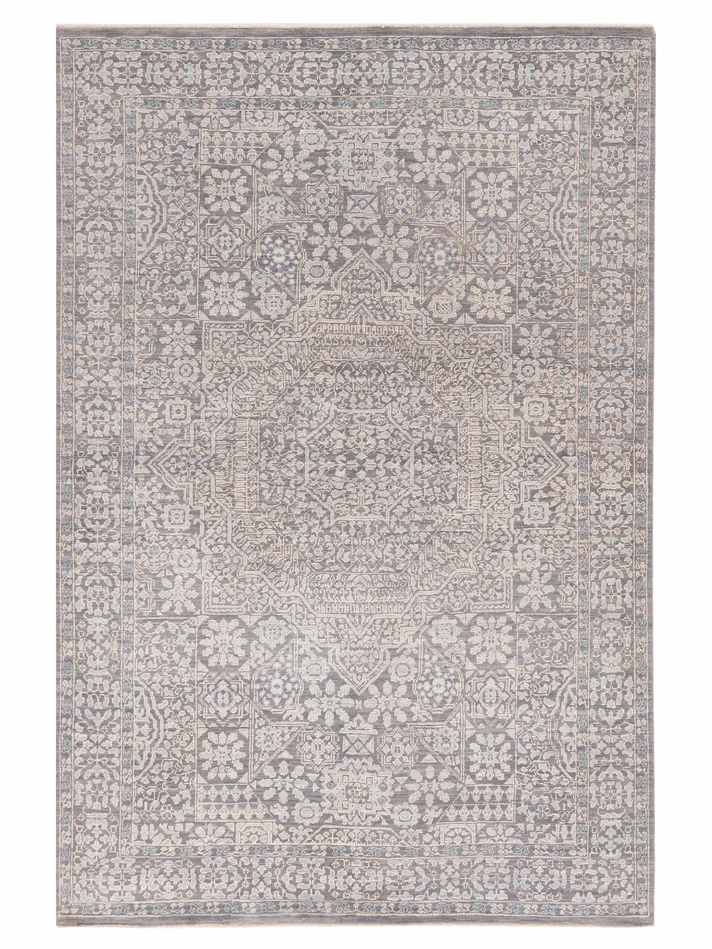 Nomad Laila 125098 Gray Transitional Hand Knotted Rug