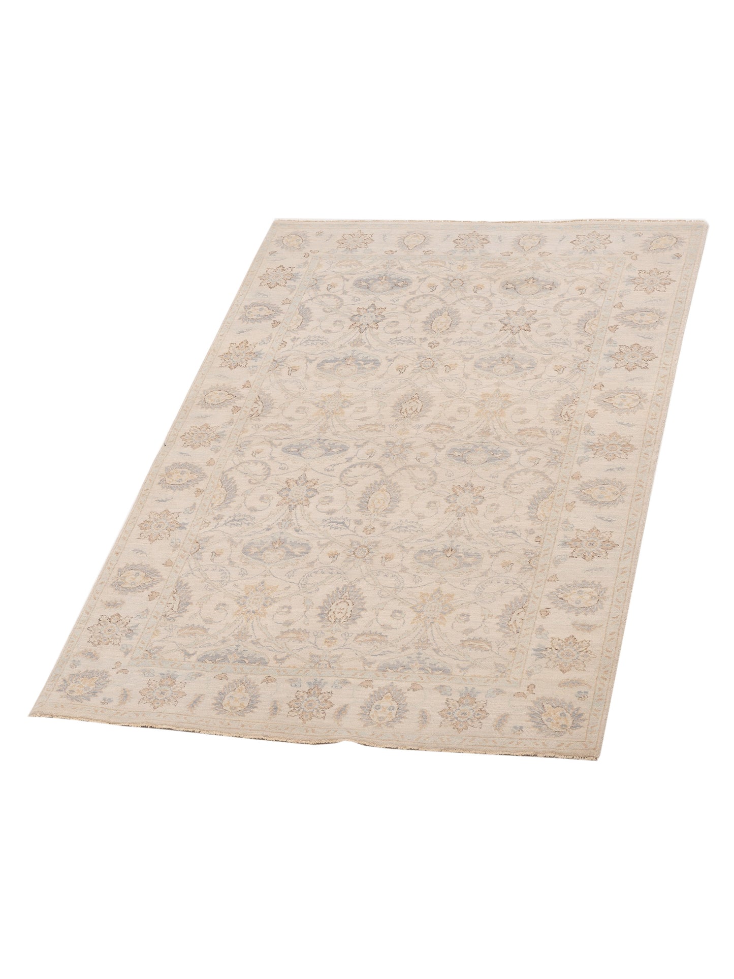 Nomad Laila 125126 Ivory Ivory Transitional Hand Knotted Rug