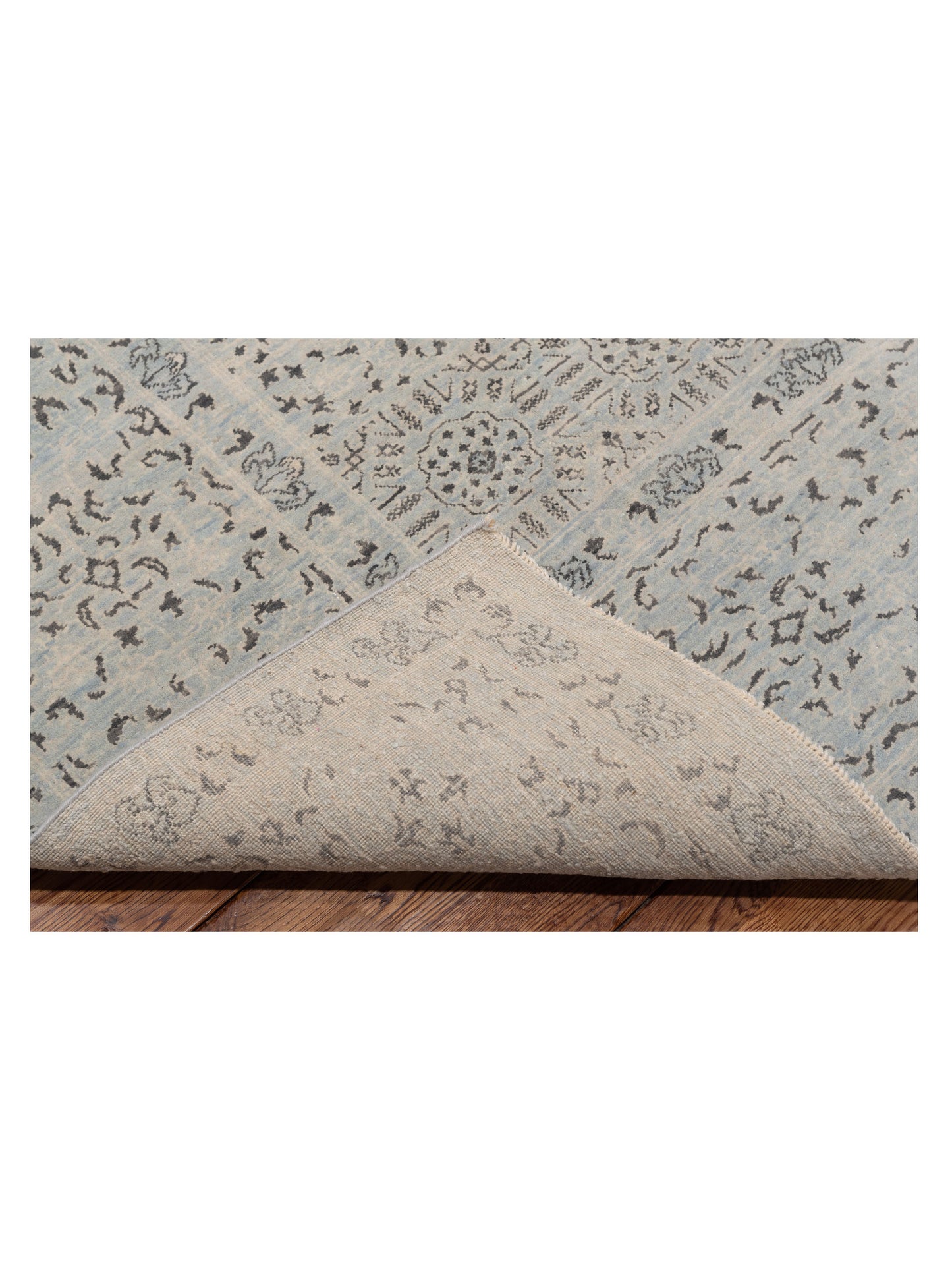 Nomad Laila 125143 Silver  Transitional Hand Knotted Rug