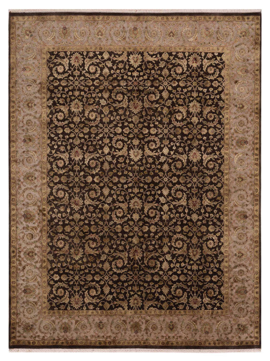 Rajpur Imperial Silk 125166 Brown Traditional Hand Knotted Rug