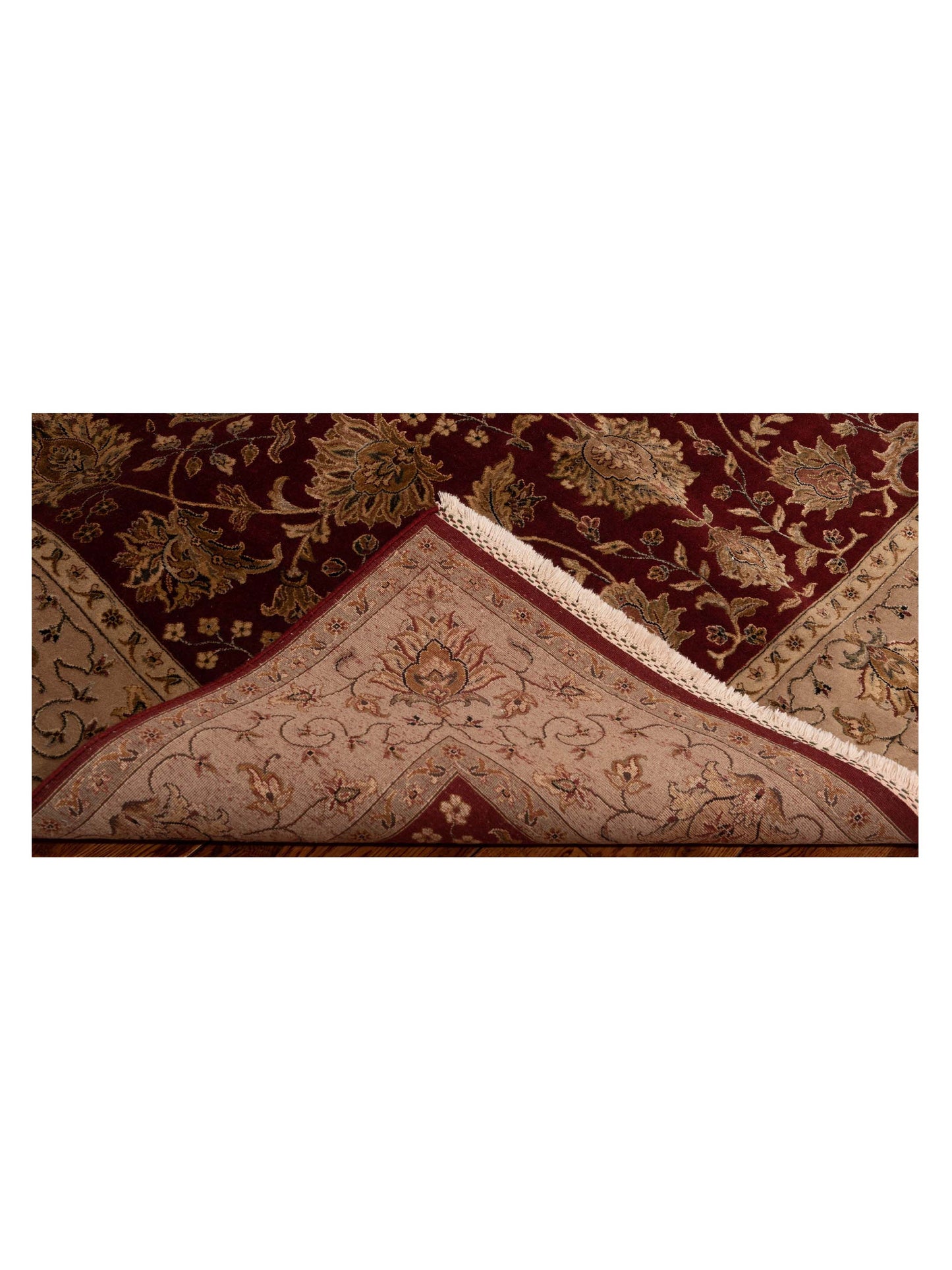 Rajpur Imperial Silk 125178 Red Beige Traditional Hand Knotted Rug