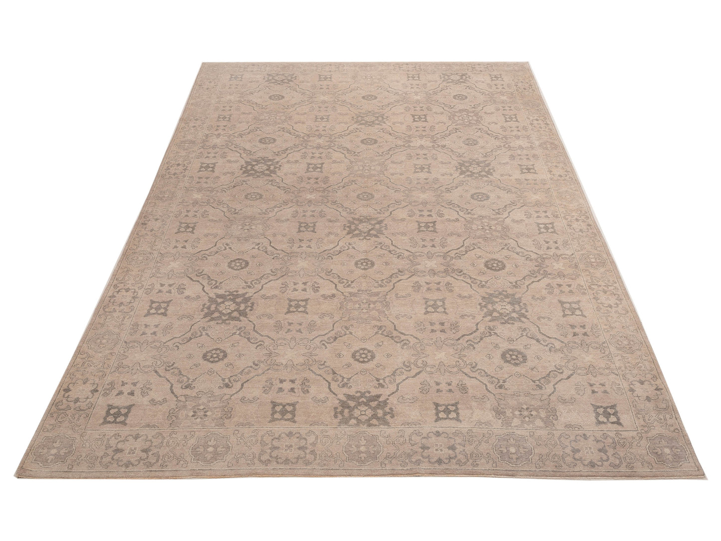 Rajpur Andalusia 125246 Silver Silver Transitional Hand Knotted Rug