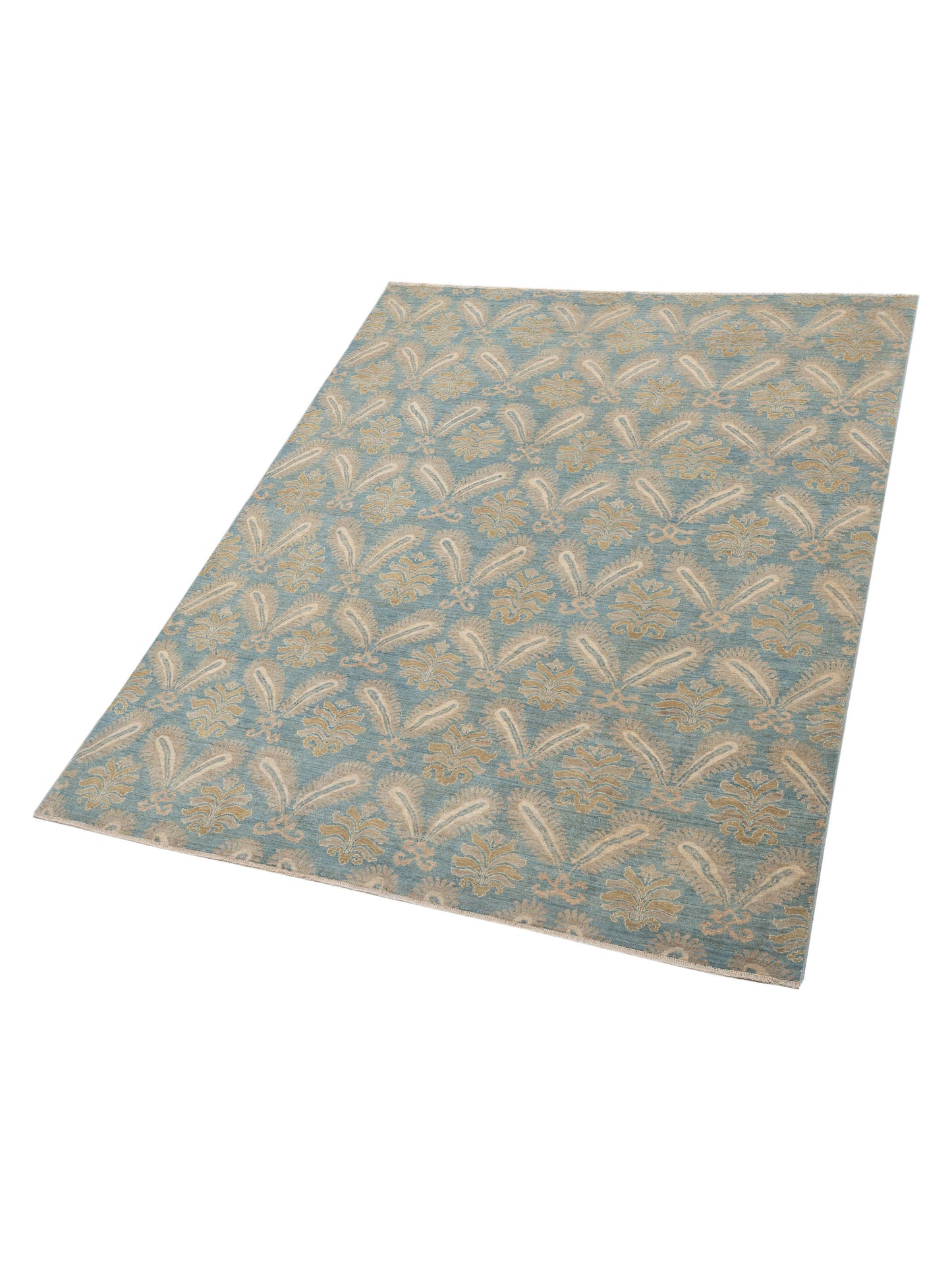 Nomad Laila 125330 Blue  Transitional Hand Knotted Rug