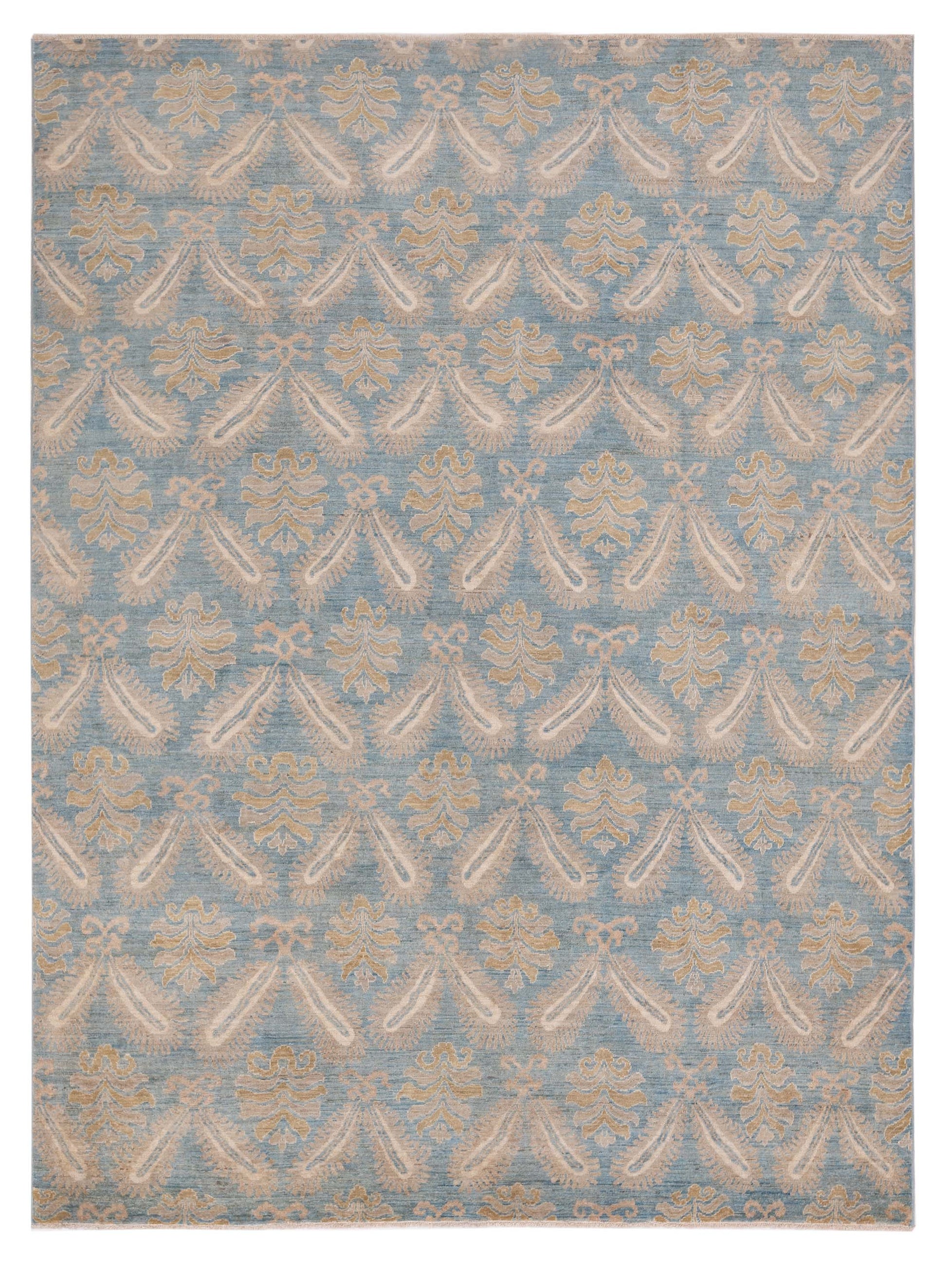 Nomad Laila 125330 Blue Transitional Hand Knotted Rug