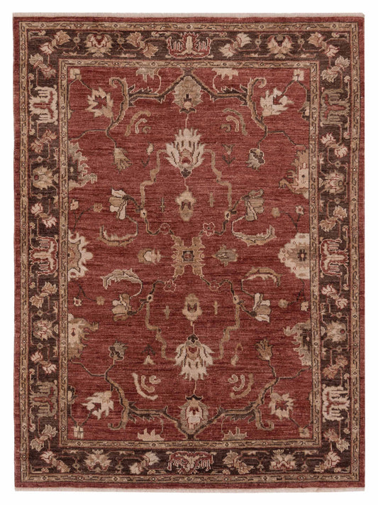 Authentic Angora Oushak Tuba Rust Traditional Hand Knotted Rug