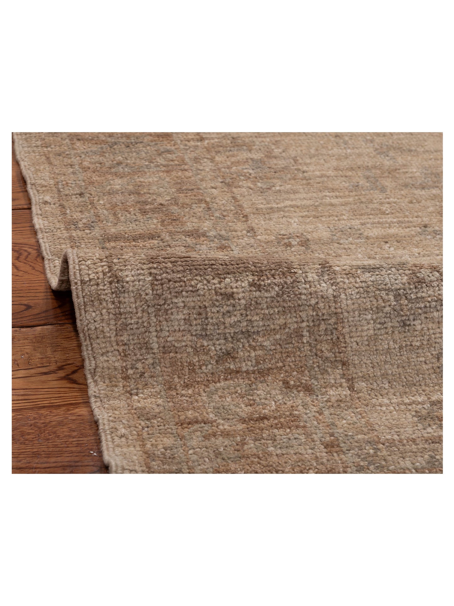 Authentic Angora Oushak Arzu Beige Brown Traditional Hand Knotted Rug