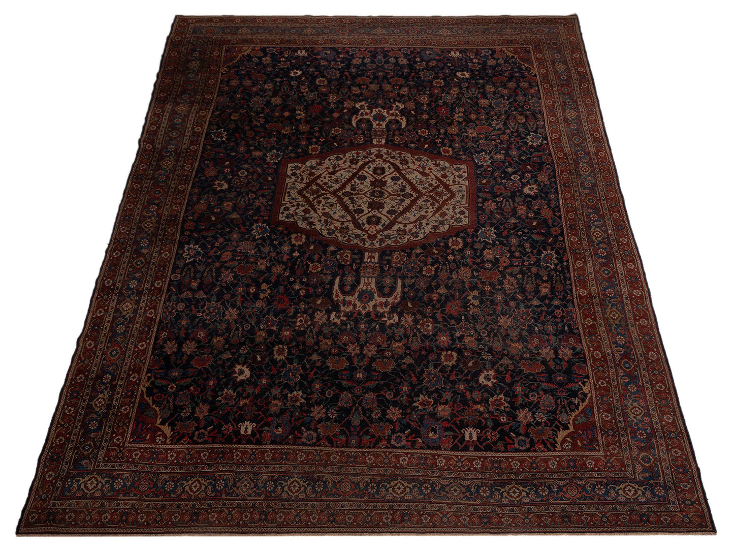 Pasha Antique Heirloom 125869 Blue Red Traditional Hand Knotted Rug