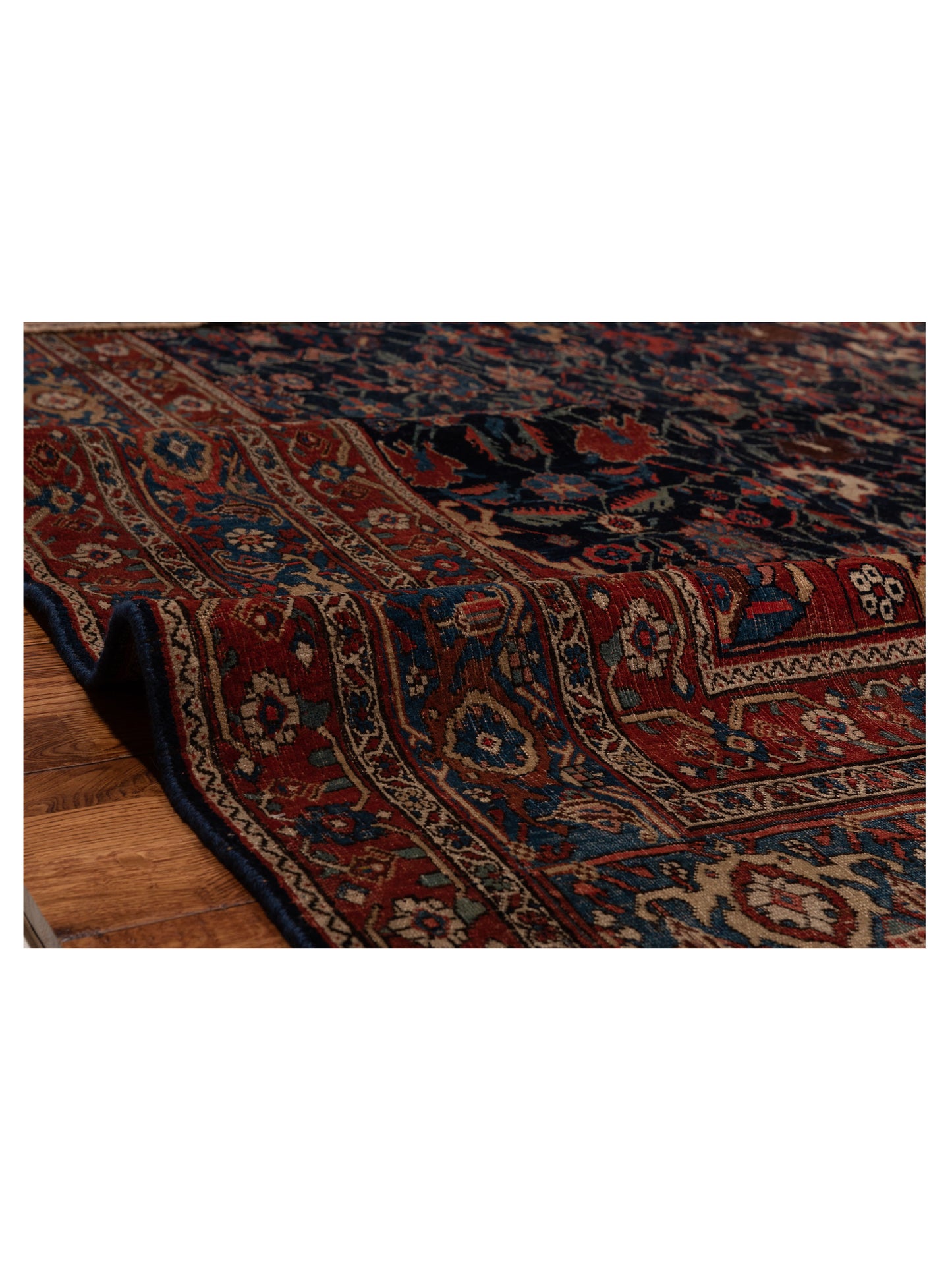 Pasha Antique Heirloom 125869 Blue Red Traditional Hand Knotted Rug