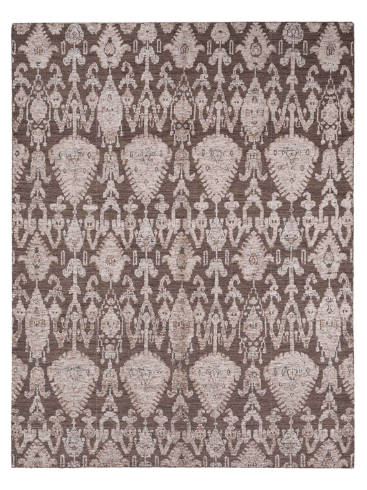 Rajpur Agra 125871 Brown Contemporary Hand Knotted Rug