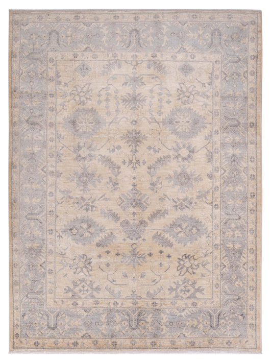 Pasha Authentic Oushak Nico Ivory Traditional Hand Knotted Rug