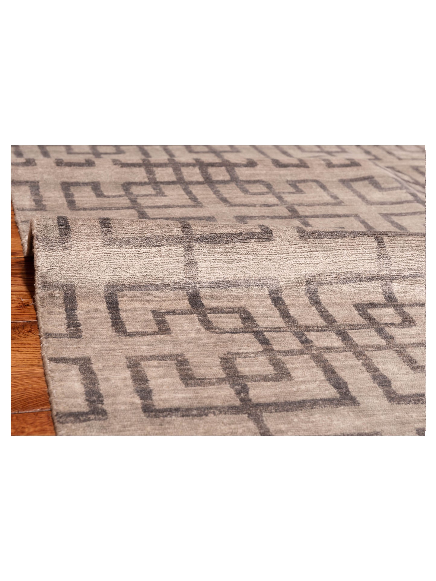 Siena Tibetino 126590 Silver Gray Silver Gray Contemporary Hand Knotted Rug