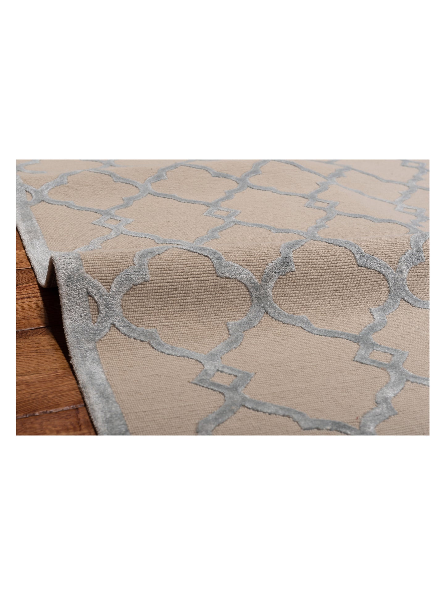 Siena Tibetino 126636 Beige Blue  Contemporary Hand Knotted Rug