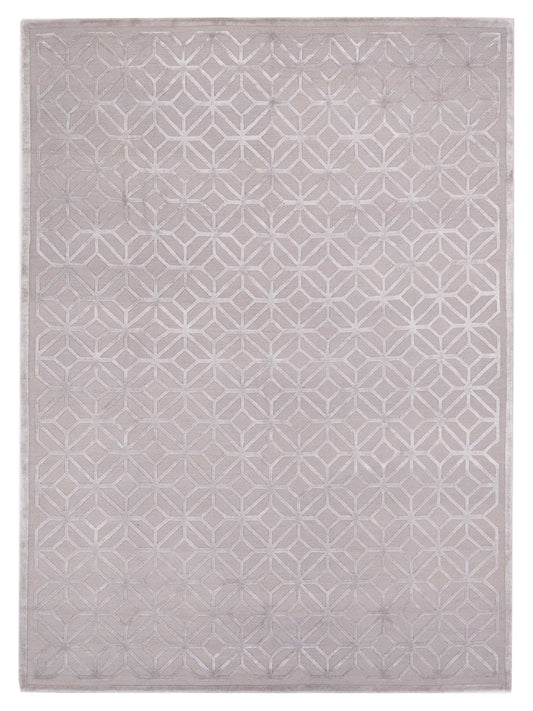 Siena Tibetino 126642 Silver Contemporary Hand Knotted Rug