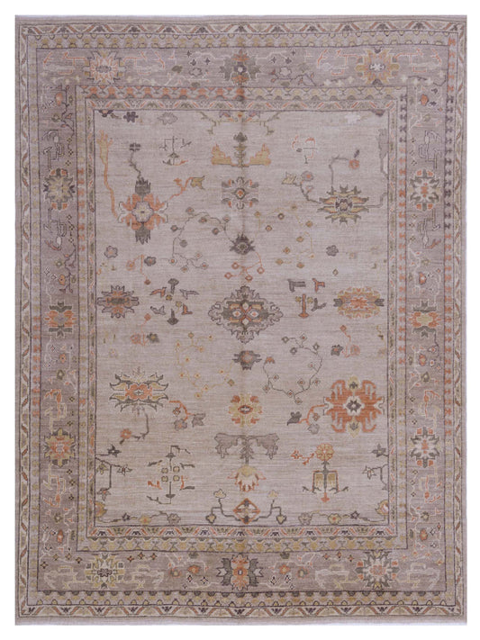 Authentic Angora Oushak Handan Silver Traditional Hand Knotted Rug